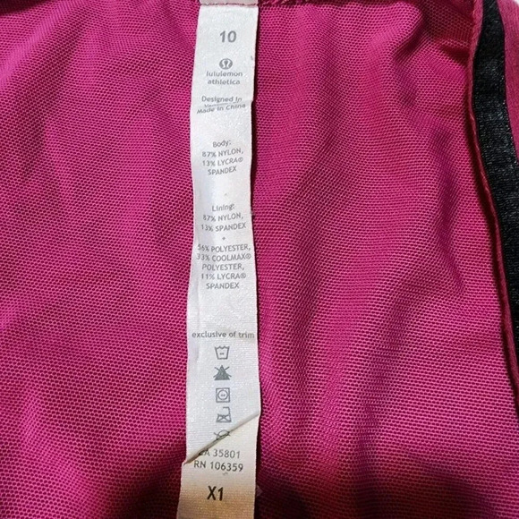 Vintage Lululemon Athletica Top Square Neck Cap Sleeve Women's X1 Purple / Black - Picture 9 of 11